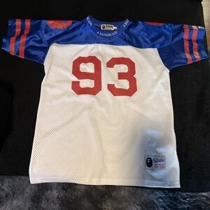 Men's Blue and White Jersey by A Bathing Ape